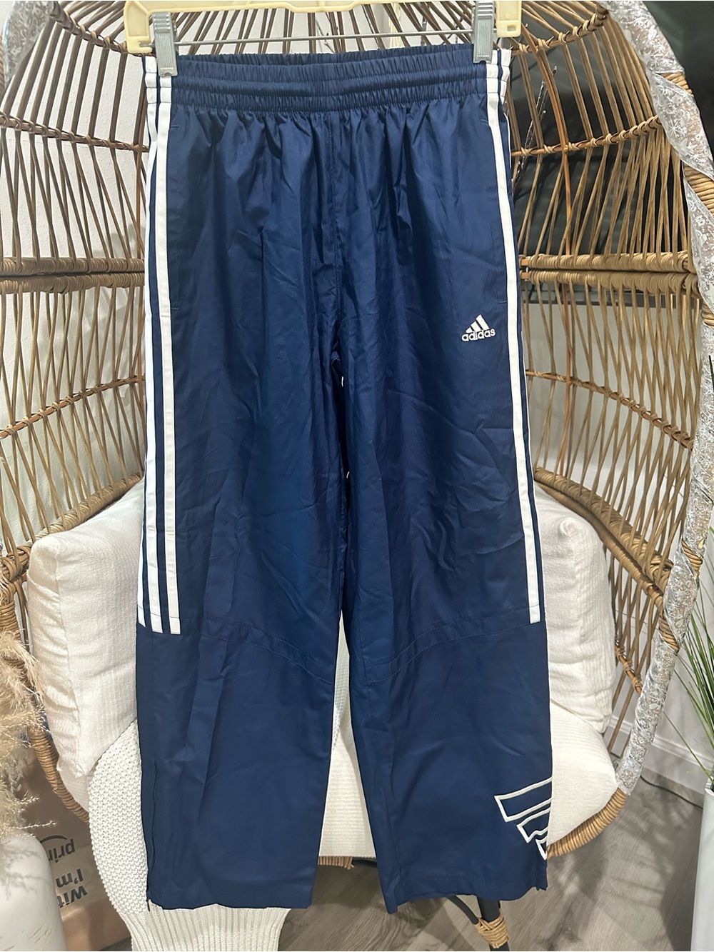Vintage Y2K Adidas Navy Track Pants - Youth Large